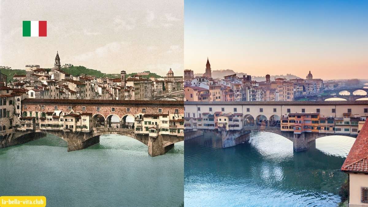 Florence today and 100 years ago