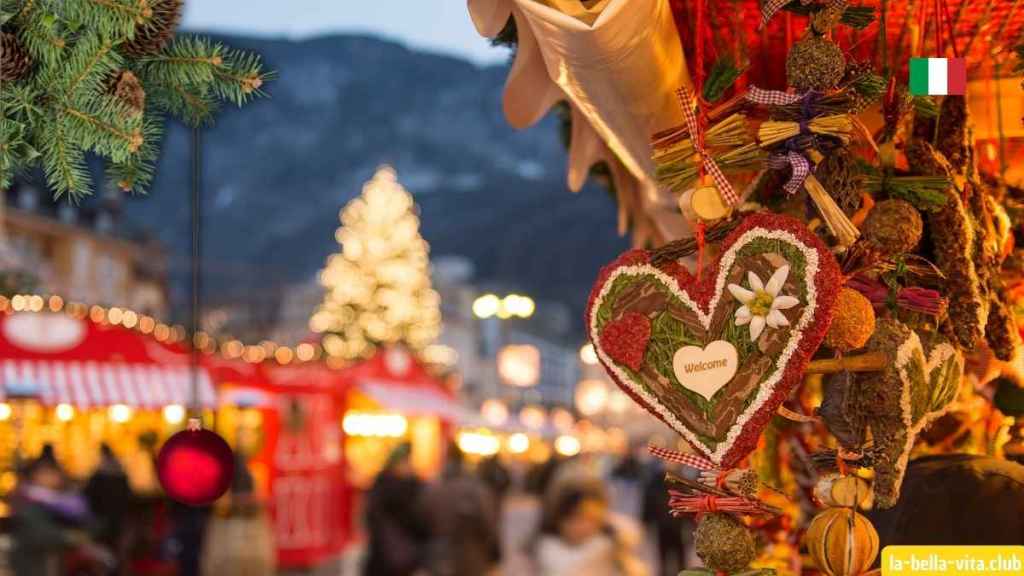 Julmarknaden i Bolzano i Sydtyrolen i Italien
