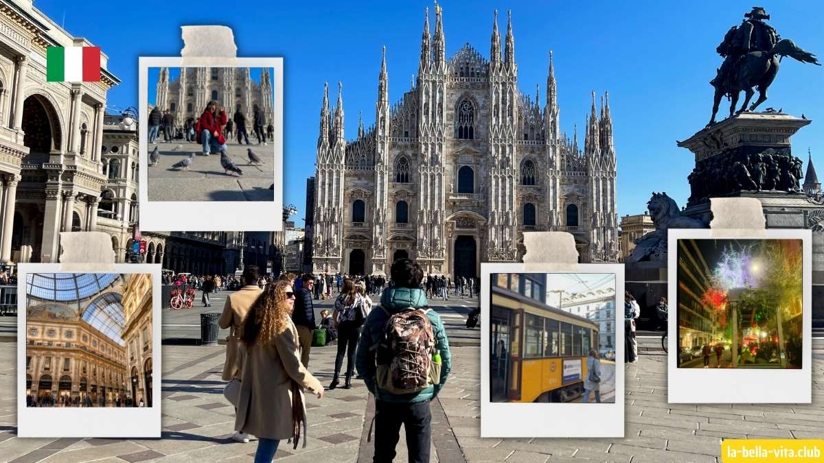 Milan Cathedral in Milan, collage