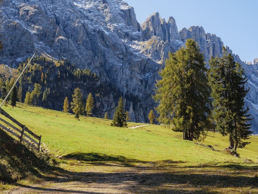 scenic mountain view in alpine landscape