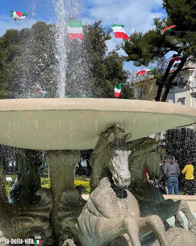 A Fontana dei Quattro Cavalli: a fonte dos quatro cavalos