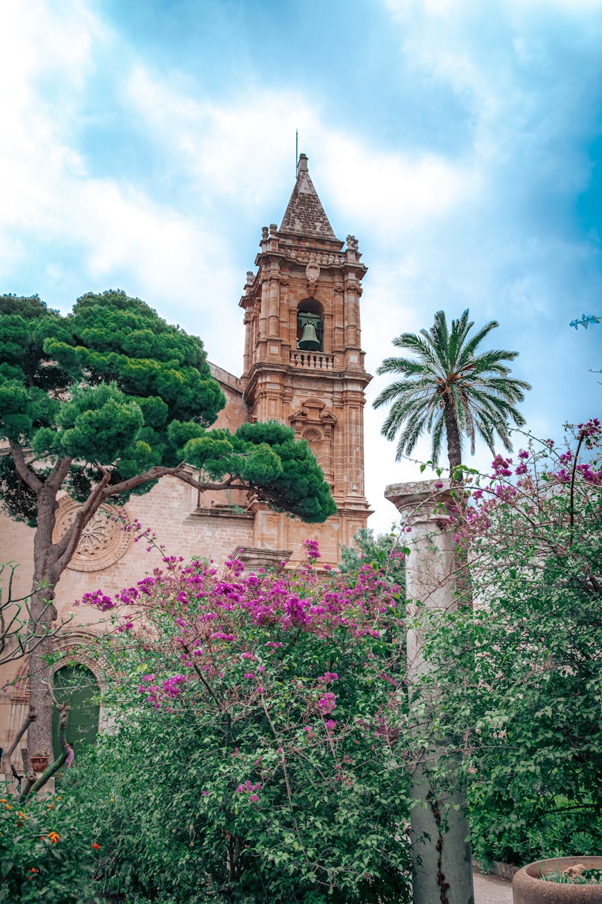 sanctuary among tropical plants in sicily