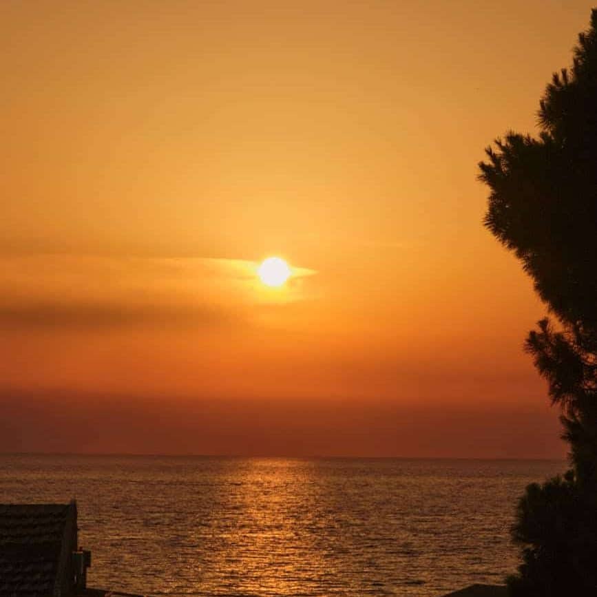 captivating sunset over santa maria di castellabate - dolce vita