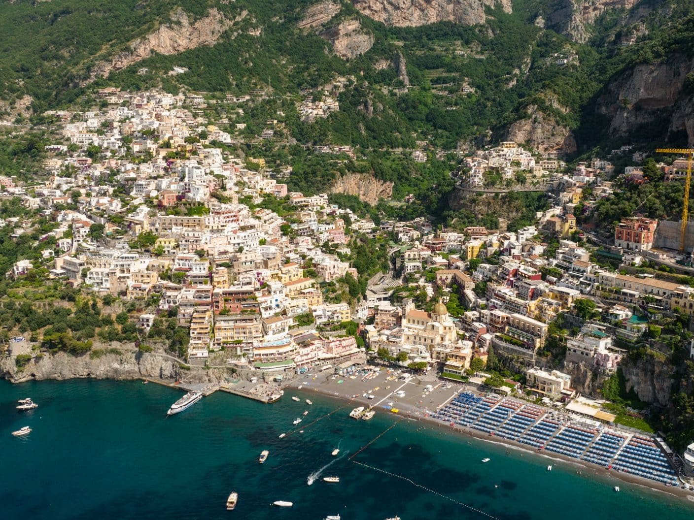 town on sea shore