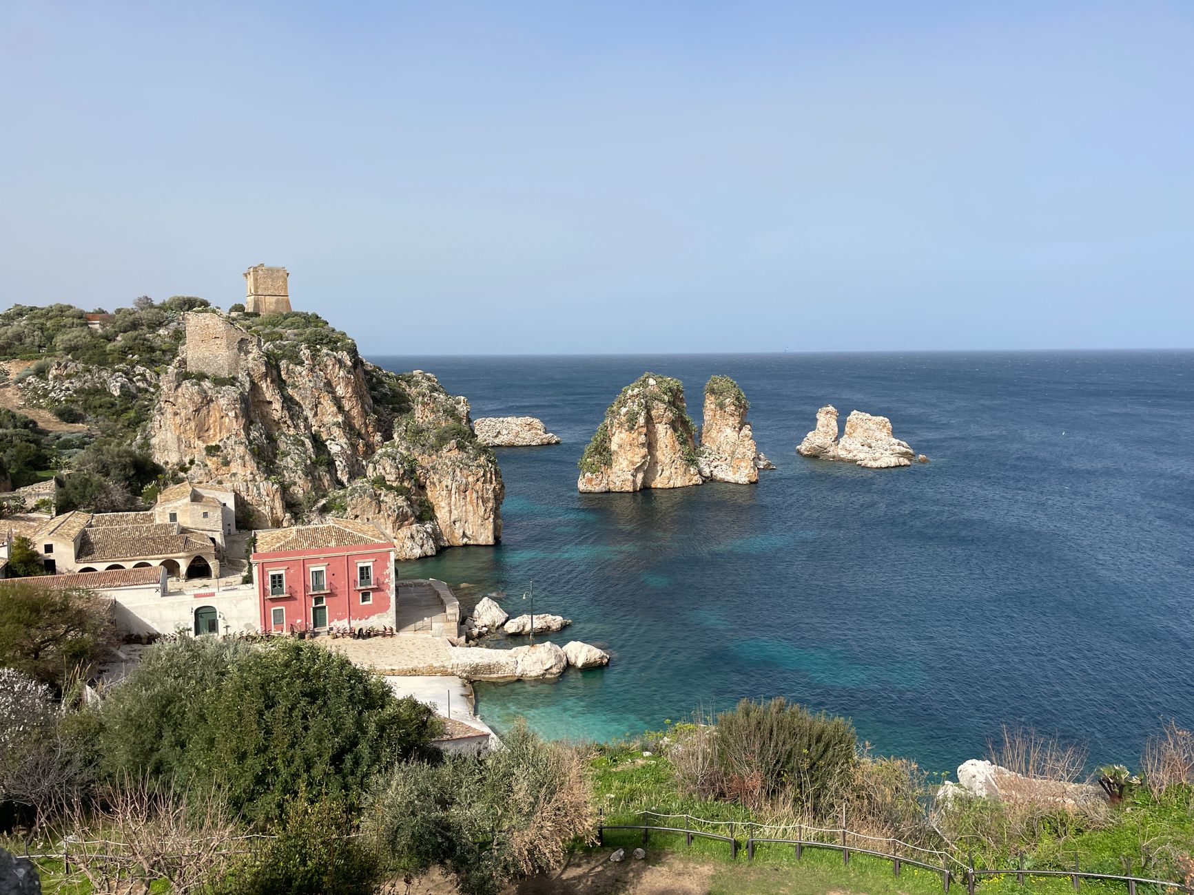 scenic coastal view of scopello sicily