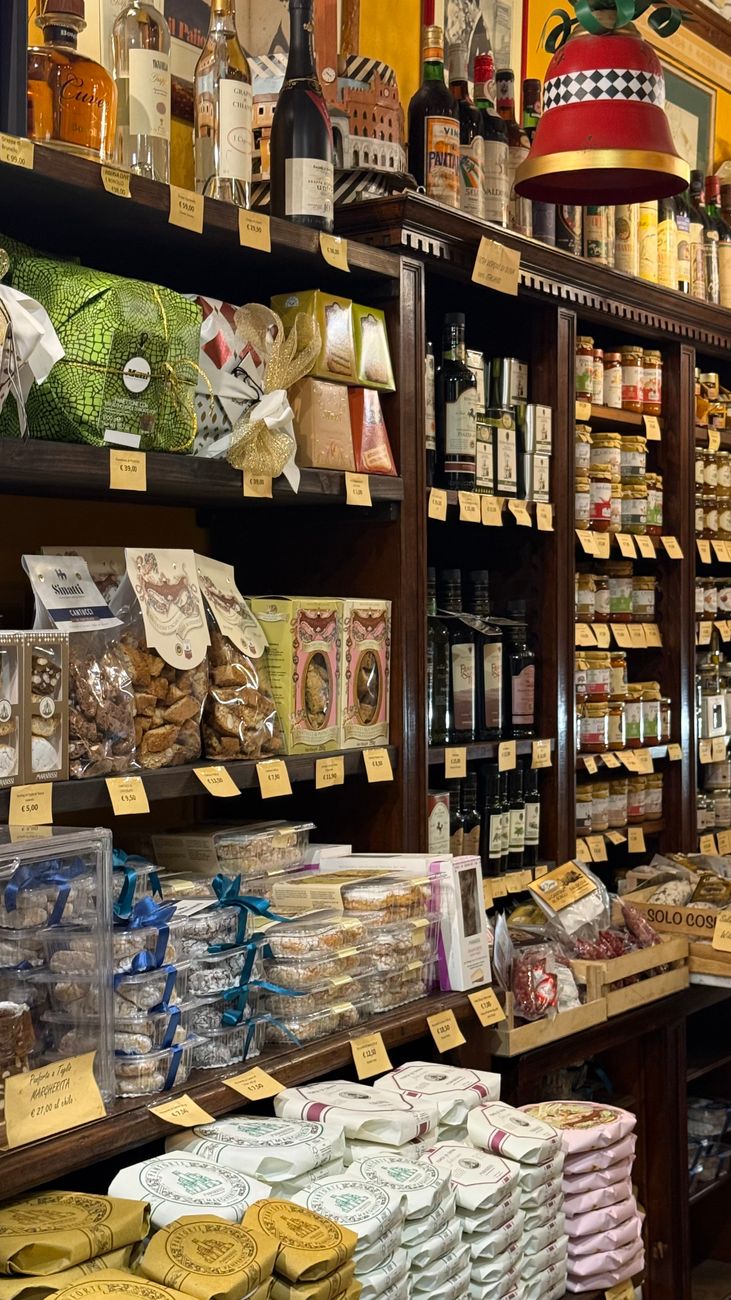 A cosy gourmet shop display featuring a wide range of products